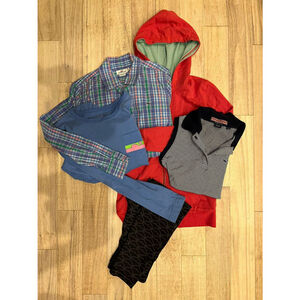 Vineyard Vines Womens 5 Piece Bundle XS Hoodie Leggings LS Shirts Polo Button Up
